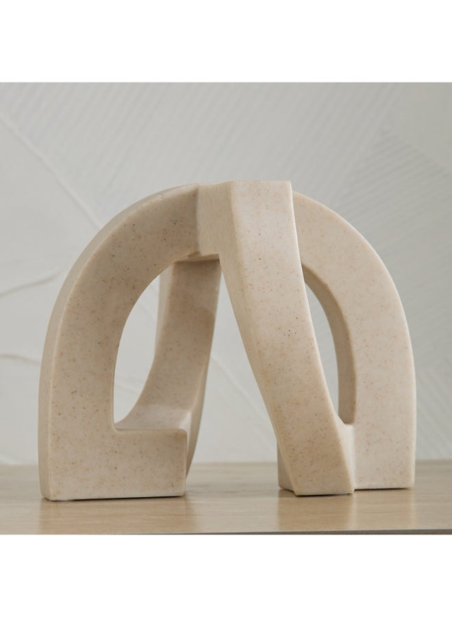 Home Box Luxe Polyresin Table Accent - Beige - Image 2